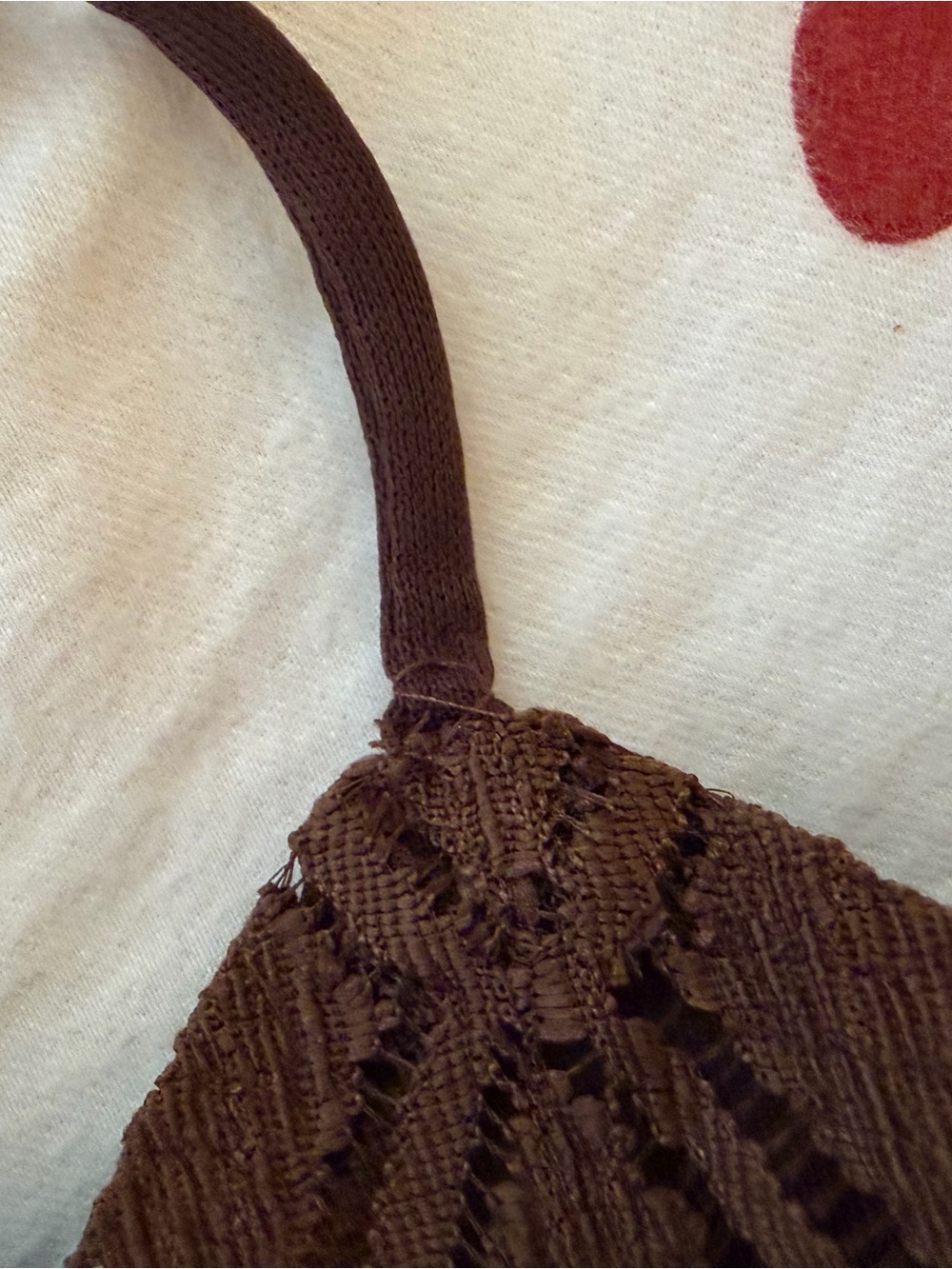 Cider Brown Lace Ruffle Crop Top - Picture 6 of 7